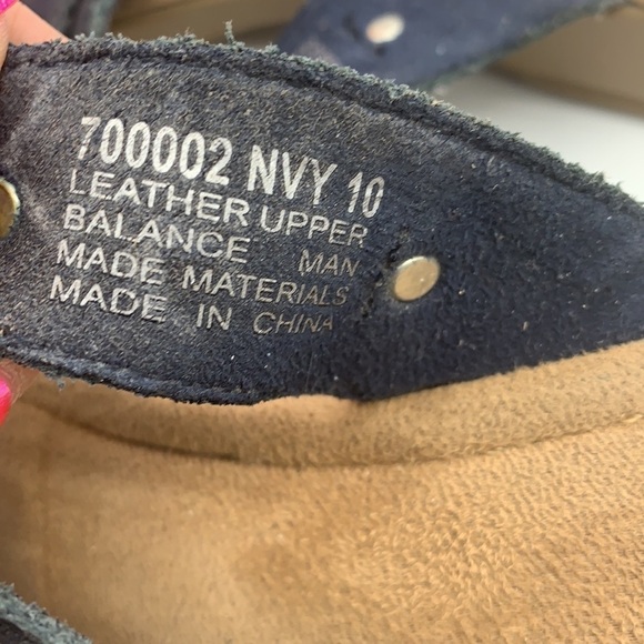 Minnetonka Navy Leather Flip Flop Sandal - Sz 10. FFT0530C - Picture 5 of 7